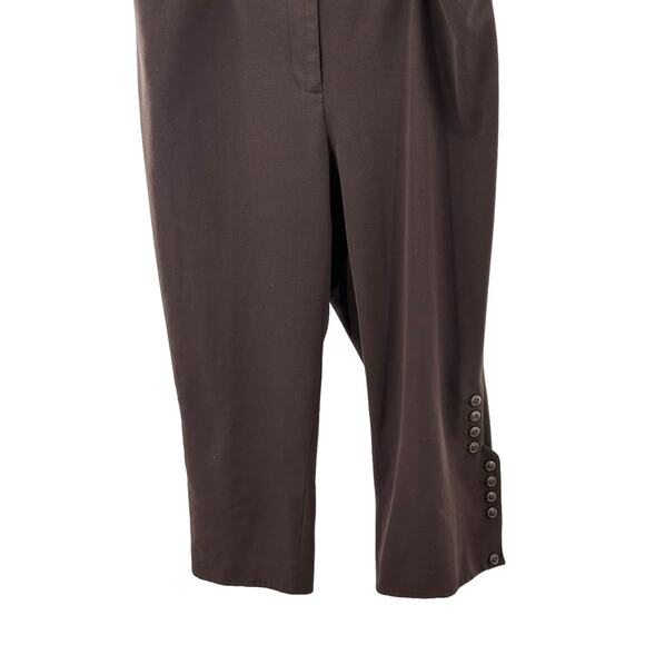 Lane Bryant Women’s Brown Flat Front Stretch Cropped Capri Pants‎ Size 14 - Picture 4 of 7